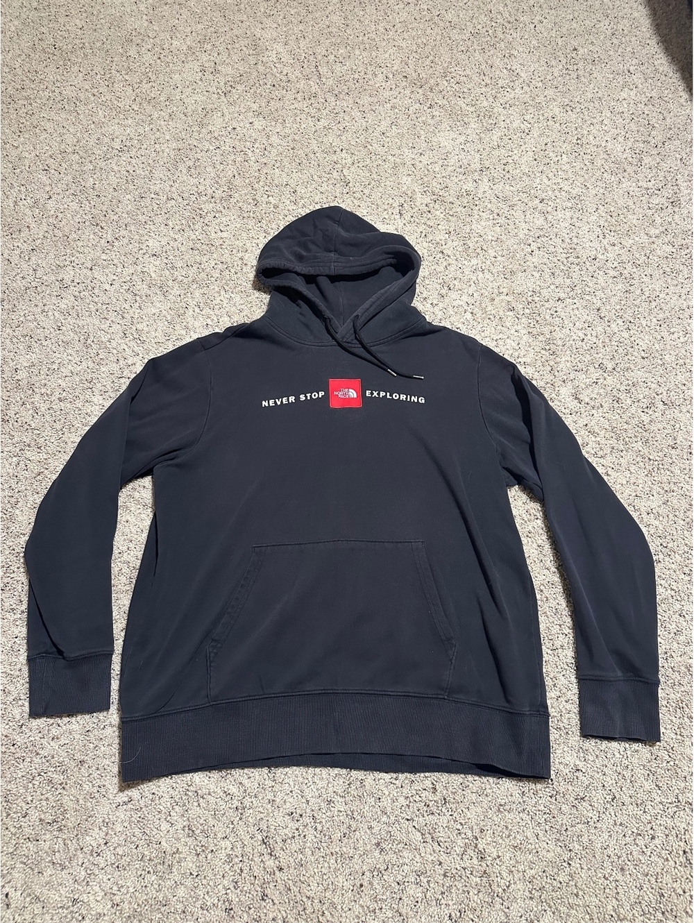 The North Face Men's Black Hoodie Sweatshirt Size Large